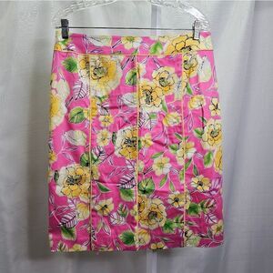 Bob Mackie Studio Pink Floral Skirt Size 10